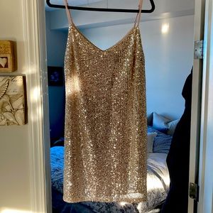 Gorgeous lined sparkly mini dress